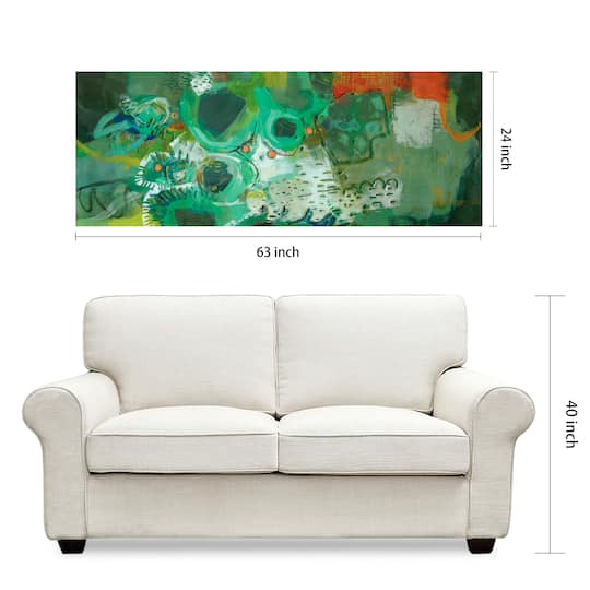 Empire Art Direct 63" x 24" Lolly I Frameless Free Floating Reverse Tempered Art Glass Wall Art